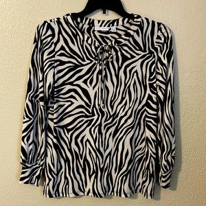 Susan Graver Animal Print Long Sleeve Top